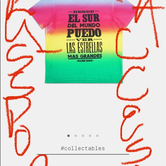 Golden Goose Ania tye dye El Sur del Mundo T Shirt Small NWT. - Picture 12 of 16